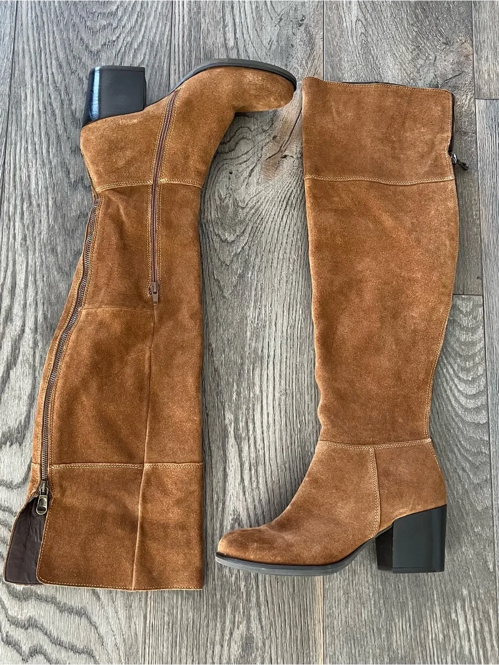 STEVE MADDEN Orabela Genuine Suede Leather Over The Knee OTK Boots Size 9